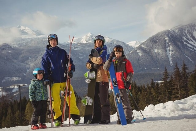 famille skieur