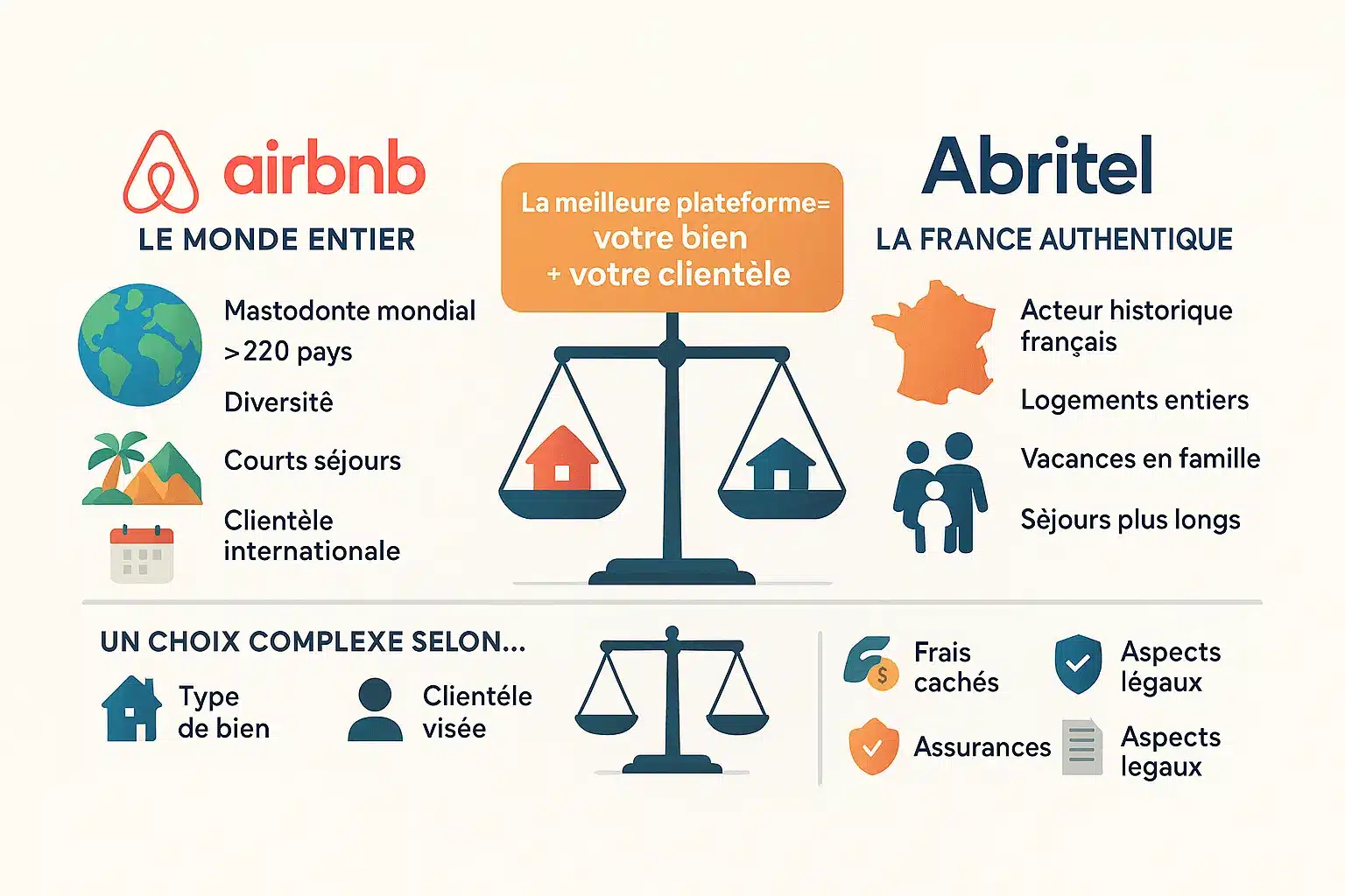 Comparatif des logos Abritel et Airbnb pour choisir sa plateforme de location de vacances