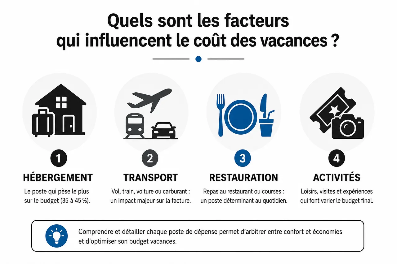 Combien coûte un voyage selon la saison et la destination? , Quels sont les facteurs qui influencent le coût des vacances?