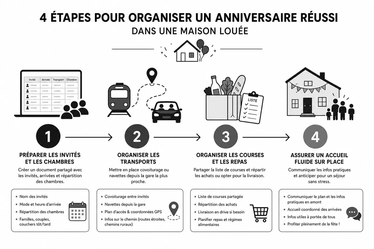 Comment choisir la maison idéale pour organiser un anniversaire mémorable? , Conseils pour organiser un anniversaire réussi dans une maison louée