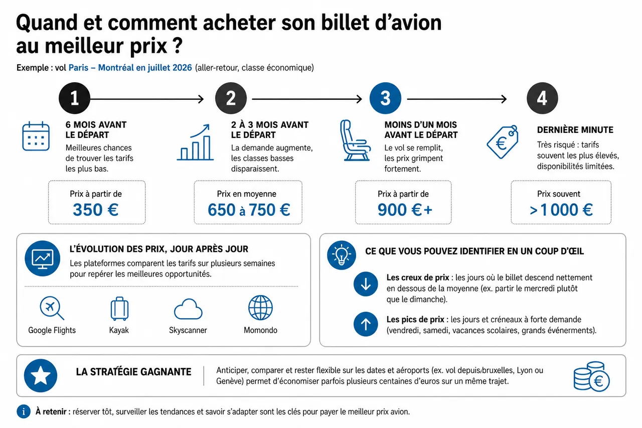 Prix d’un vol pourquoi le bon moment d’achat change tout , Quand et comment acheter son billet d’avion au meilleur prix?