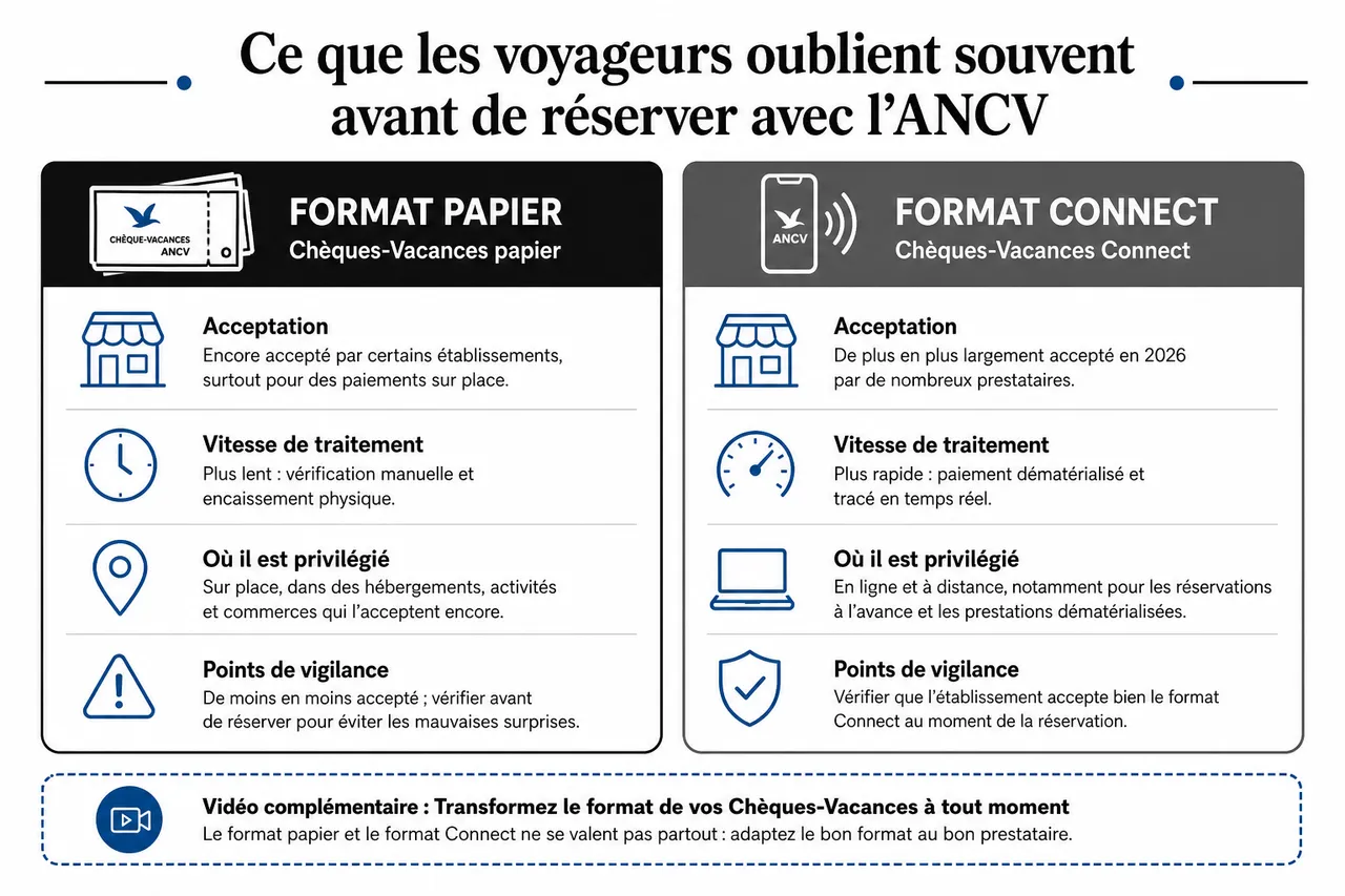 Vacances ANCV comment en profiter sans se tromper de prestataire , Ce que les voyageurs oublient souvent avant de réserver avec l’ANCV