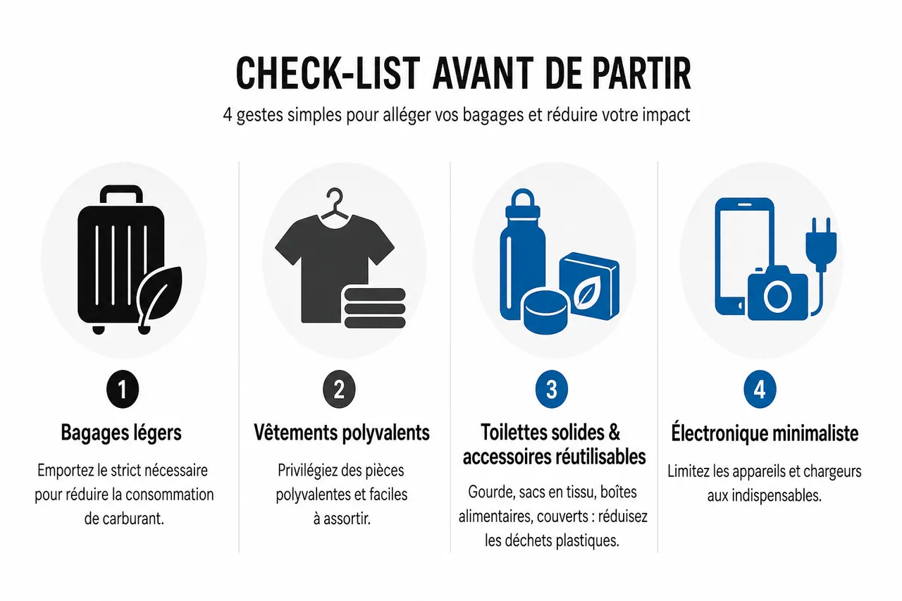 Voyager plus responsable en 2026 les gestes simples pour réduire l’empreinte de vos vacances , Conseils pratiques pour voyager de façon éco-responsable