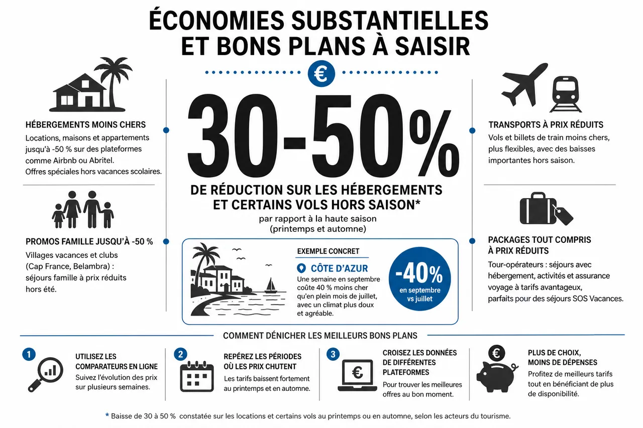 Vacances hors saison 5 avantages auxquels on ne pense pas assez , Économies substantielles et bons plans à saisir