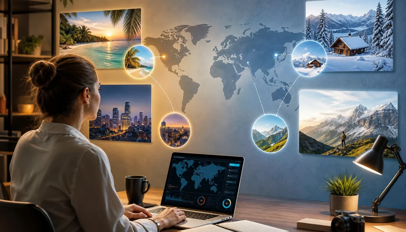 Voyage saisonnier et destination avec budget et calendrier