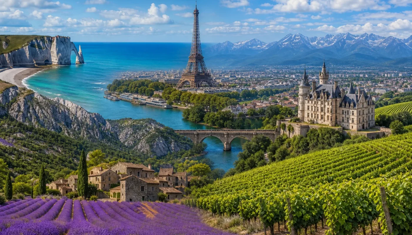 Paysages emblématiques des destinations incontournables en France
