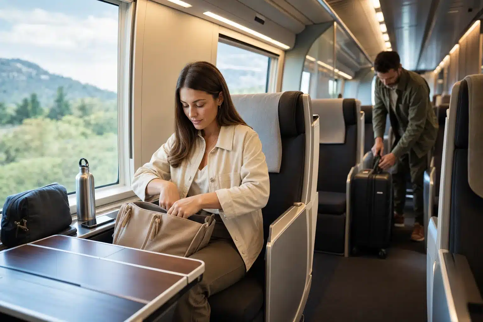 Planification d'un voyage en train avec bagages et horaires