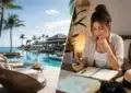 Voyageurs comparant vacances all inclusive et séjour en liberté
