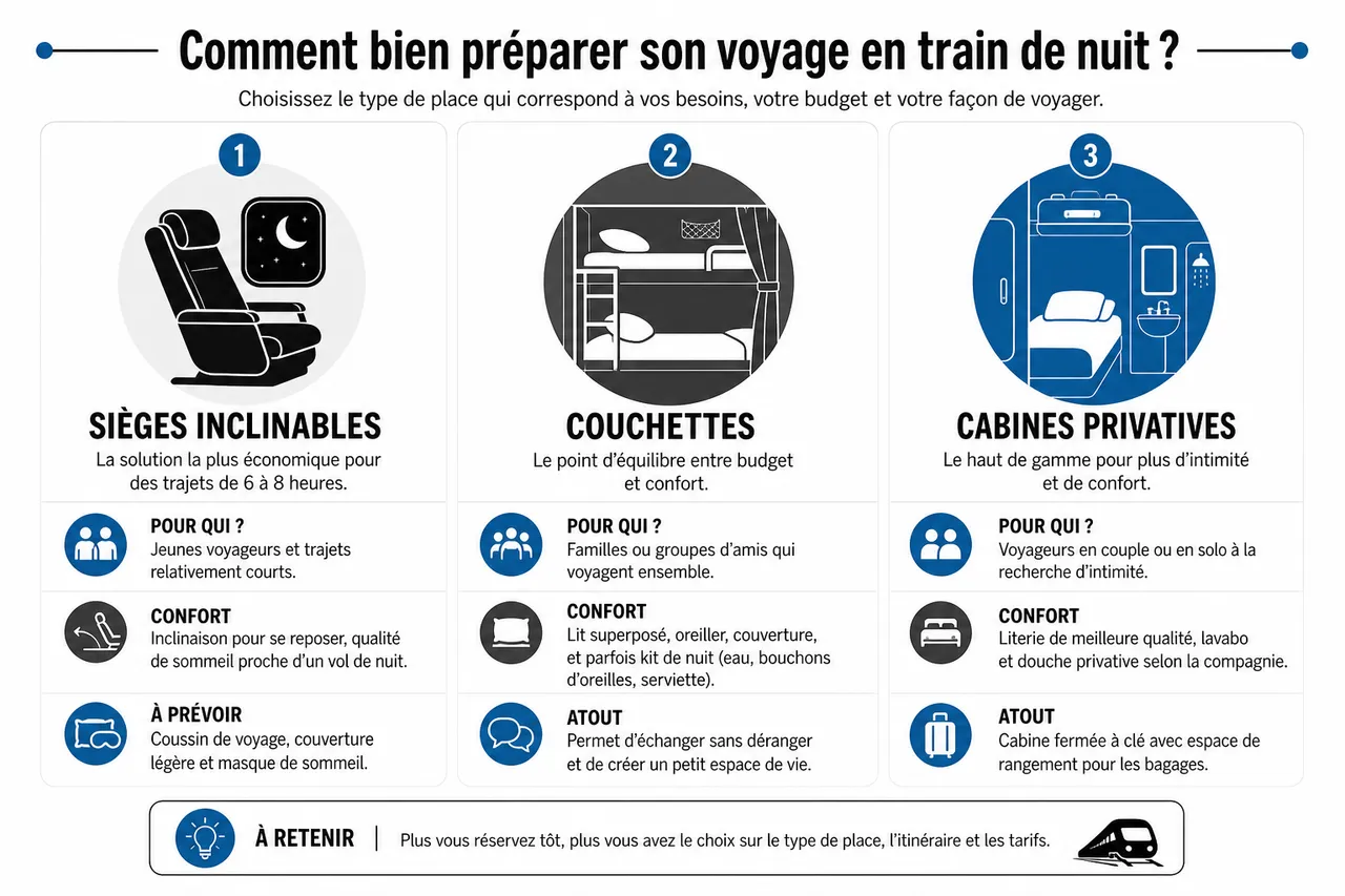 Train de nuit en Europe comment profiter du trajet pour gagner du temps et du confort , Comment bien préparer son voyage en train de nuit?