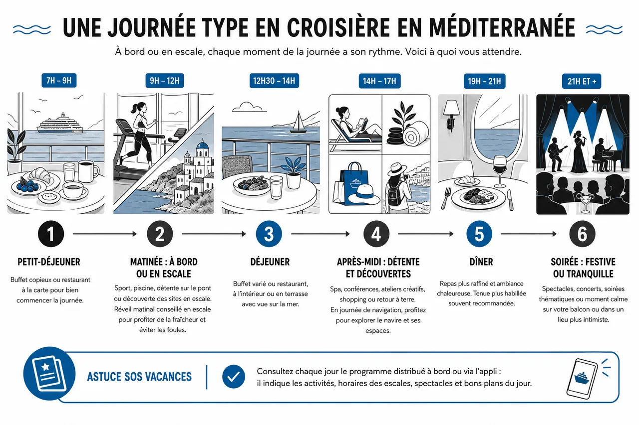 Croisière en Méditerranée pour débutants ce qu’il faut savoir avant de réserver votre première cabine , À quoi s’attendre à bord: vie quotidienne et astuces pour profiter au maximum